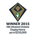 Winner 2015 HIA Western Victorian Display Home under $250,000